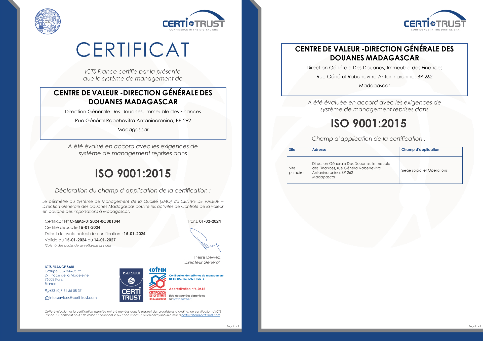 ISO 9001 CERTI TRUST